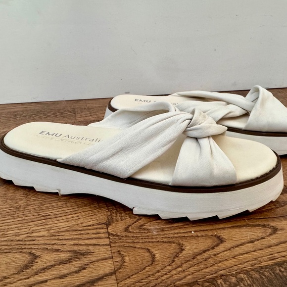 Emu Australia Silky Sandals Shoes Nappa Leather Chunky Women's Size 8 - Picture 1 of 8